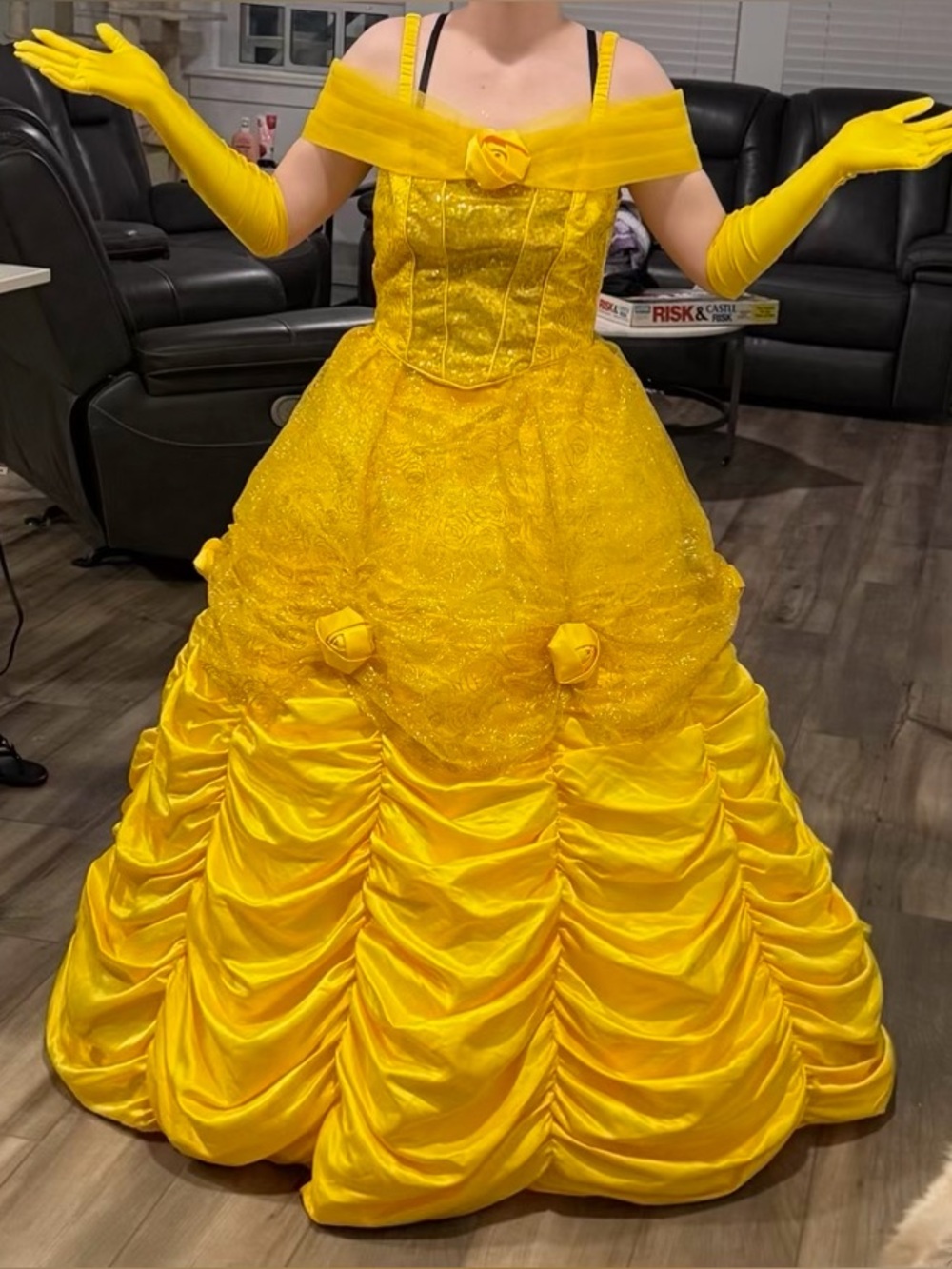 Quality Yellow Princess Ball Gown size small